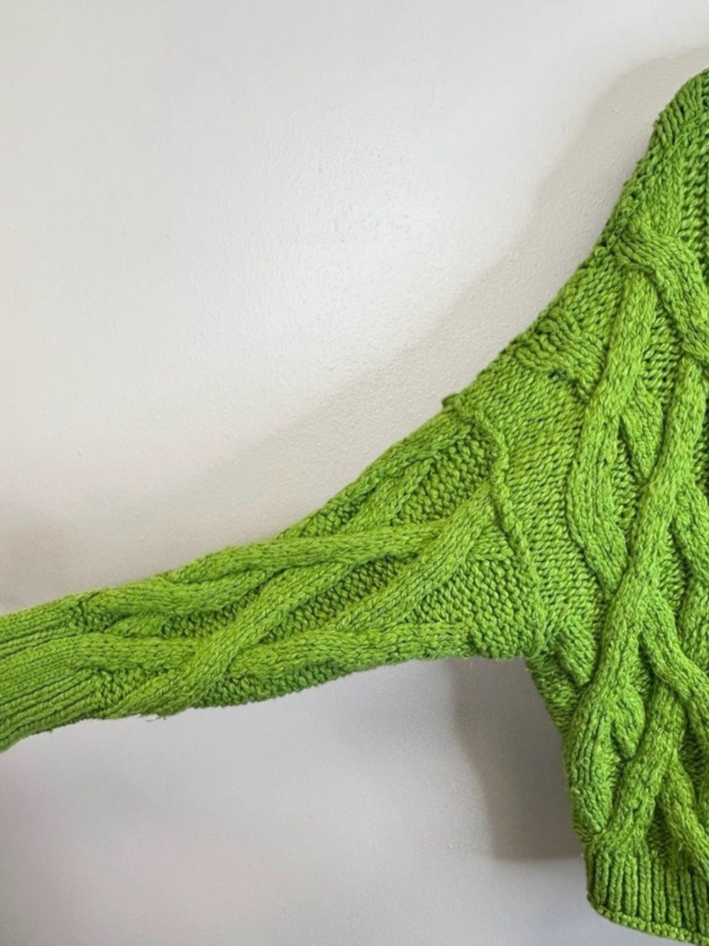 Anthropologie Pilcro Green Cable Knit Sweater with Hood - Picture 6 of 15